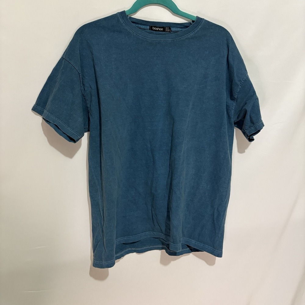 Boohoo Boys Blue Crew Neck T Shirt Size 18 Short Sleeve Tee